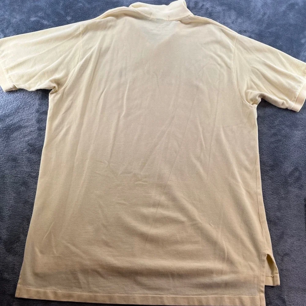 Polo Ralph Lauren Mens XL Yellow Cotton Pique Short Sleeve Pony Logo Polo Shirt